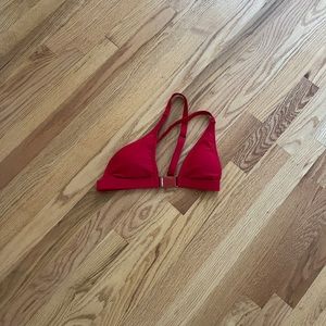Off shoulder red bikini top